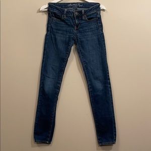 dark blue jeans